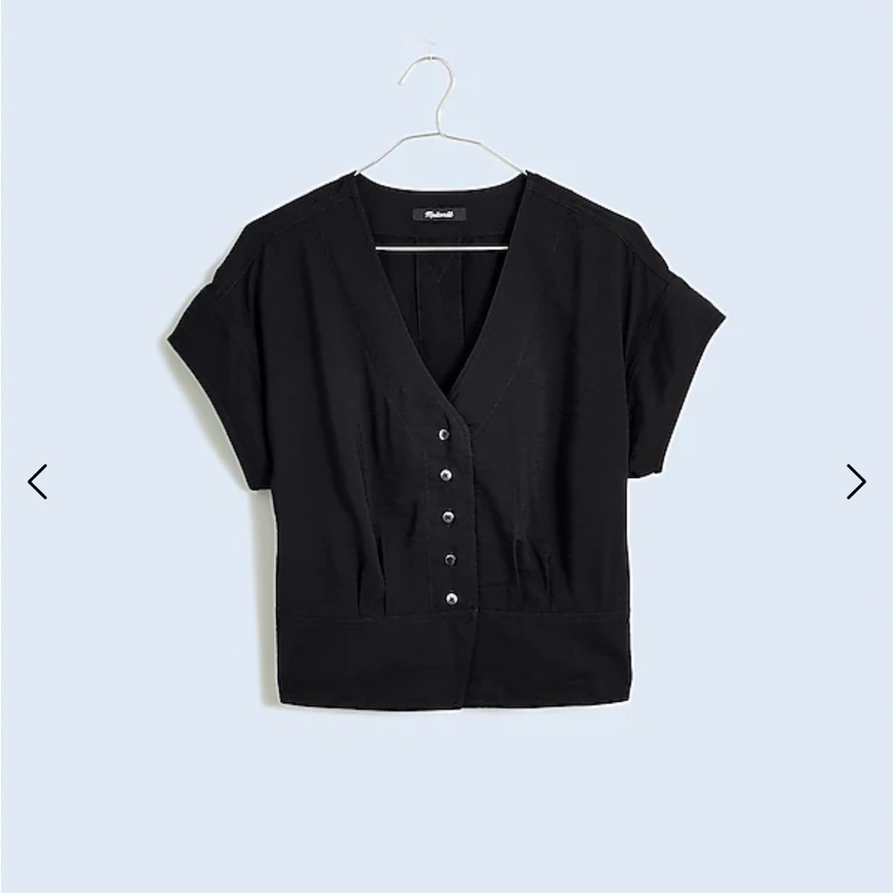 Madewell Pleated Short-Sleeve Top